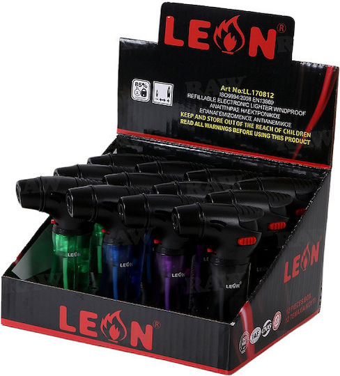 Leonflame Pocket Torch Windproof Jet Flame Type Lighter In Purple Colour