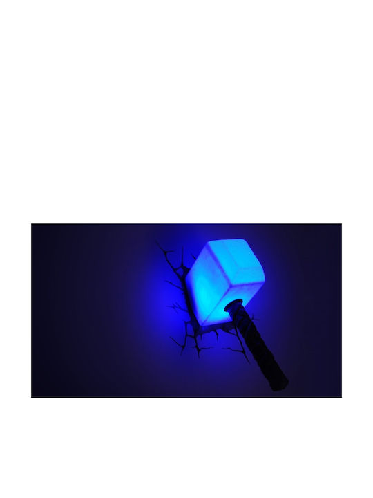 3DLightFX Детска стенна лампа LED Пластмаса Hammer