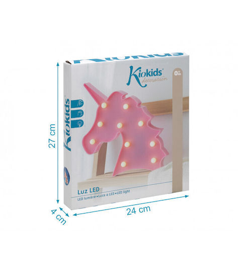 Kiokids Led Plastic Kids Wall Light Unicorn Pink