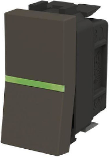 Abb Zenit Recessed Wall Switch Single Without Frame Brown