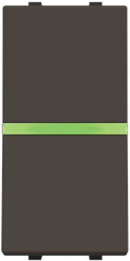 Abb Zenit Recessed Wall Switch Single Without Frame Brown