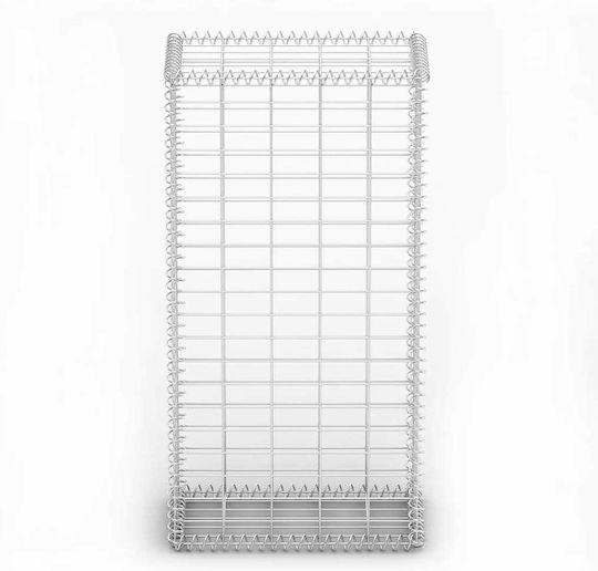 vidaXL Garden Fencing Material with Caps 1pcs Silver