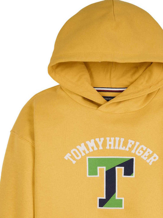 Kinder-Sweatshirt mit Kapuze Gelb