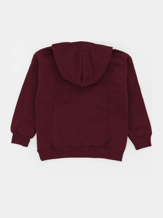 Hanorac Copii cu Glugă Burgundy