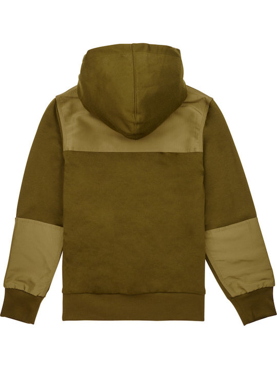 Kinder-Sweatshirt mit Kapuze Khaki