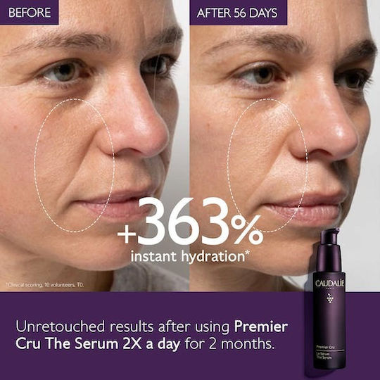 Caudalie Premier Cru Feuchtigkeitsspendend & Anti-Aging Serum Gesicht mit Niacinamid & Hyaluronsäure für Straffung 30ml