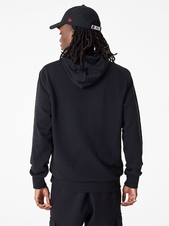 New Era Chicago Bulls Team Script Hoody Φούτερ Μαύρο με Κουκούλα