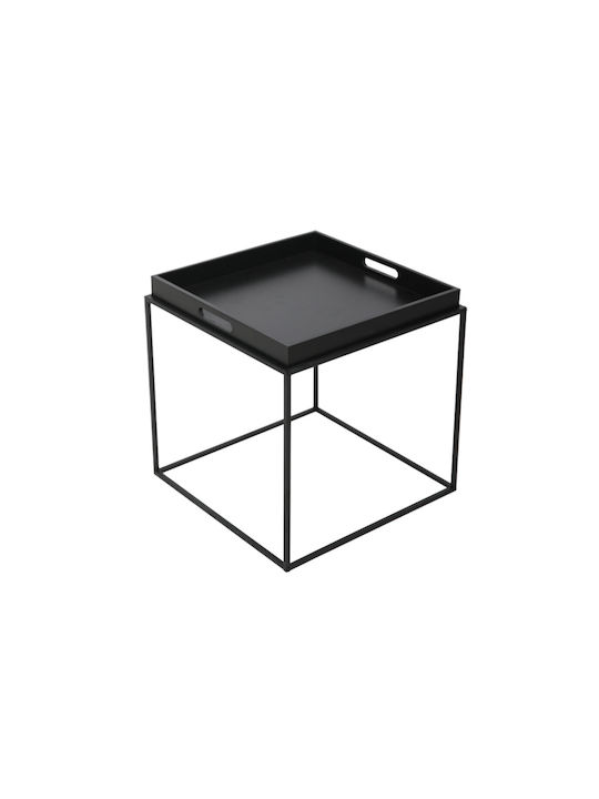 Square Side Coffee Table Butler Wooden Black W45xL45xH45cm