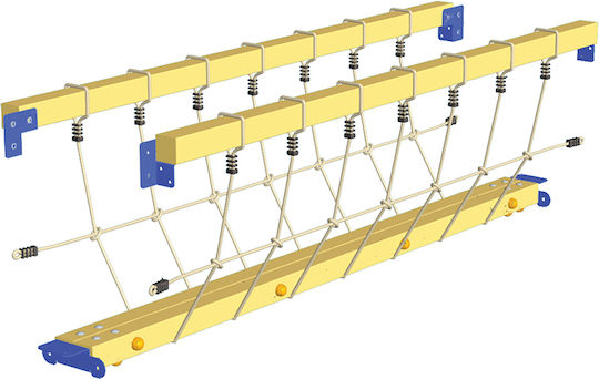 Holzbrücke Verbindung Türme Seil 65 X 240cm