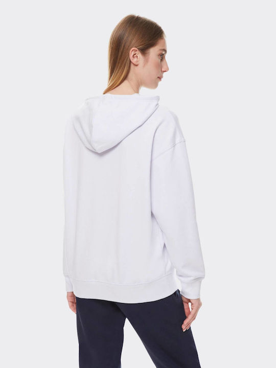 New Balance Essentials Stacked Logo Women's Long Hooded Sweatshirt Lila