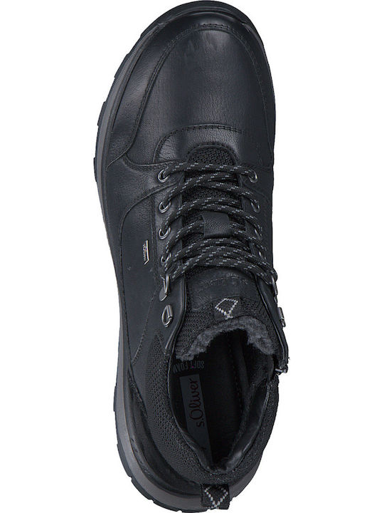 Leder Anatomische Herrenstiefel Schwarz