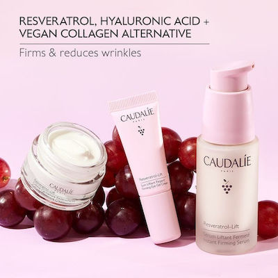 Caudalie Resveratrol-lift Firming Solution Hautpflegeset für Anti-Aging mit Serum , Augencreme & Gesichtscreme 50ml
