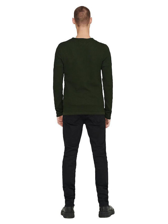 Only & Sons Men's Long Sleeve Sweater Dark Olive