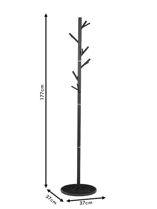 Pakketo Metallic Coat Rack White Marietta 37x37x177cm