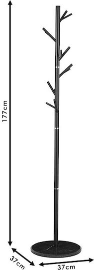 Pakketo Marietta Καλόγερος Μεταλλικός Λευκός 37x37x177cm
