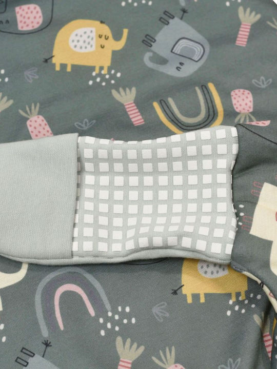 Tender Spring Sleeping Bag with Feet 1 Tog Gray with Detachable Sleeves