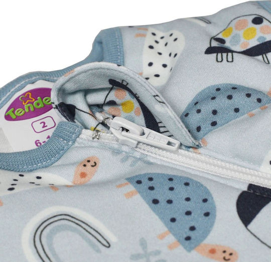 Tender Winter Schlafsack mit Füßen Eco Turtle 2.5 Tog Hellblau mit abnehmbaren Ärmeln