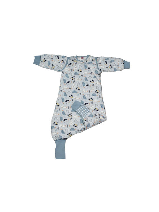 Tender Winter Sleeping Bag with Feet Eco Turtle 2.5 Tog Light Blue with Detachable Sleeves