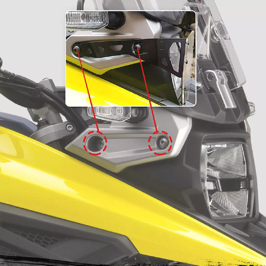Suzuki Προστατευτικό Φαναριού Μοτοσυκλέτας Suzuki V-Strom 1050 Μαύρο