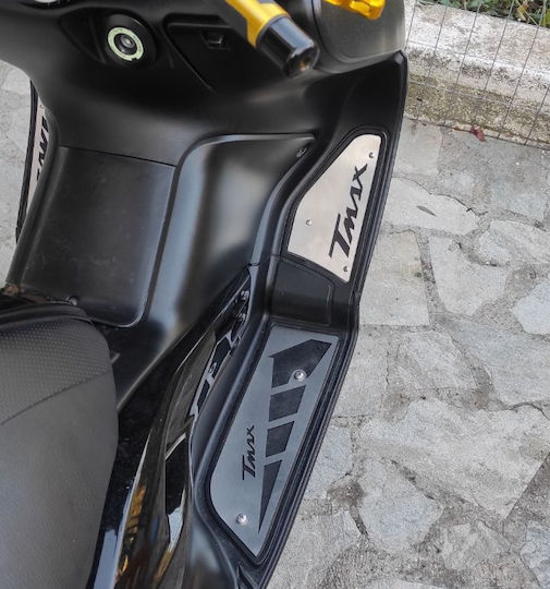 Moto Discovery Motorcycle Footpeg Protectors Yamaha T-MAX 500 Silver