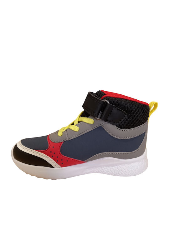Παιδικά Sneakers High με Σκρατς & Φωτάκια Πολύχρωμα
