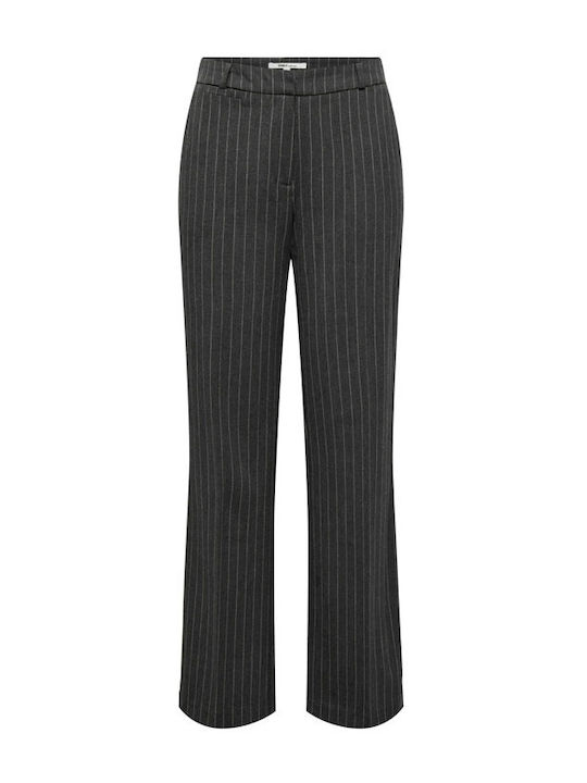 Only Mw Damen Stoff Hose Straight Gray