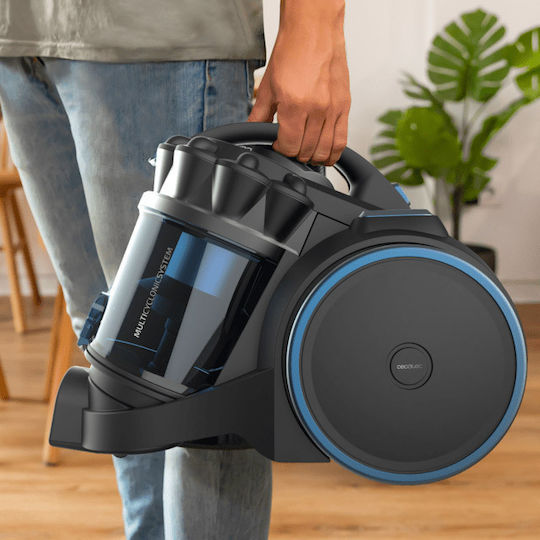 Cecotec Conga RockStar Multicyclonic Ηλεκτρική Σκούπα 800W με Κάδο 4lt Μαύρη