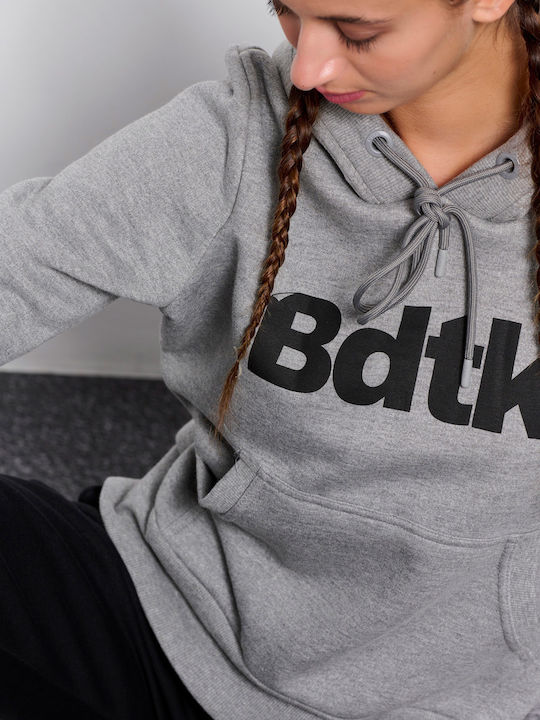 Long Women's Sweatshirt Hooded Gray