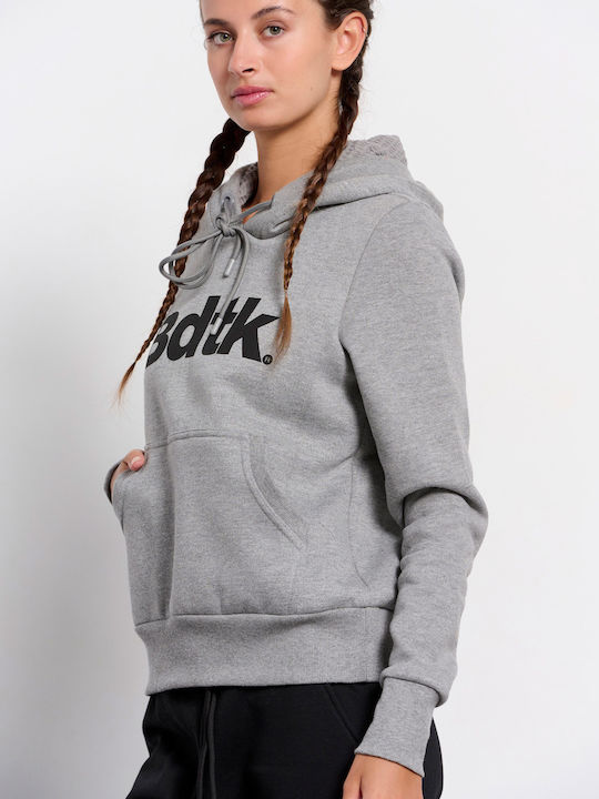 Long Women's Sweatshirt Hooded Gray