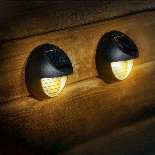 Modee Lighting Set of 2 Wall Solar Lights 6lm with Warm White Light 2700K IP44