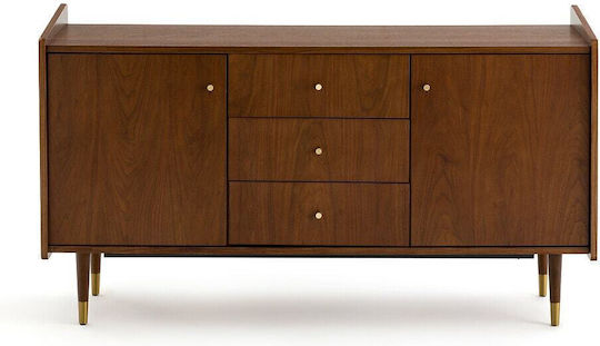 Μπουφές Vintage Ξύλινος με Συρτάρια Καφέ 144.6x44x80.5cm
