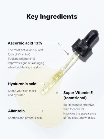 Cosrx The Vitamin C 13 Moisturizing & Anti-aging Serum Face with Vitamin C & Vitamin E for Detoxification & Dark Spots 20ml