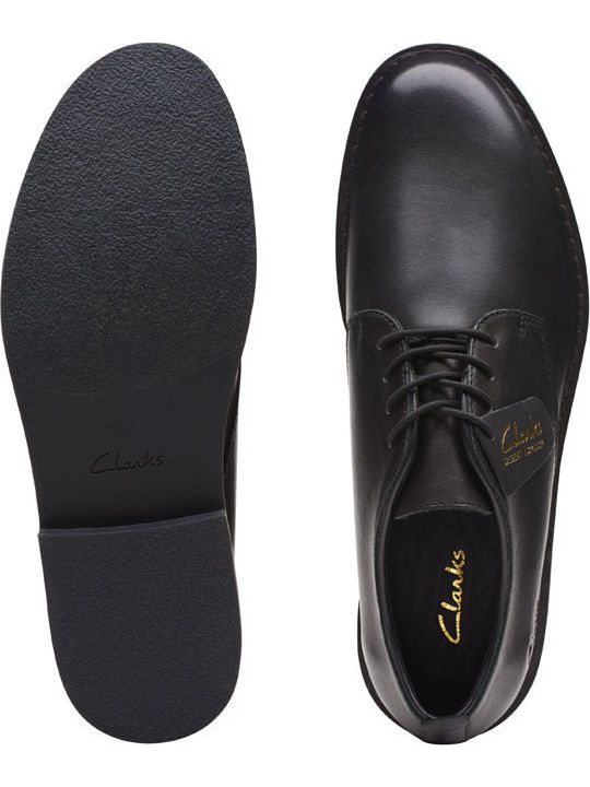 Clarks Desert Lon Evo Men's Leather Casual Shoes Black
