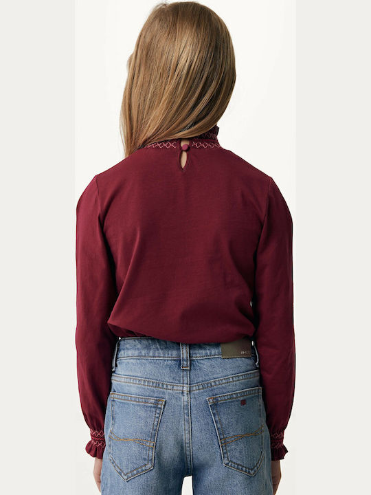 Kids' Shirt Long Sleeve Burgundy