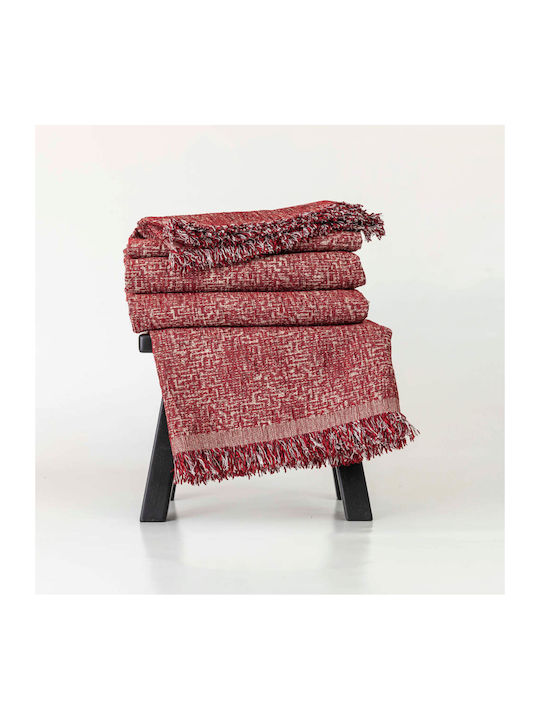 Borea Tile Three-Seater Sofa Throw Chenille 180x300cm Purple