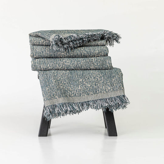 Borea Tile Three-Seater Sofa Throw Chenille 180x300cm Purple