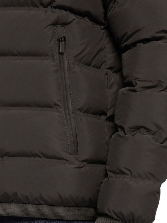 Geacă Sferică de Iarnă Puffer Negră