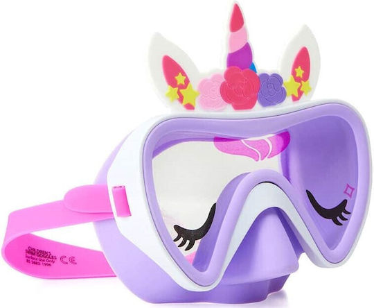 Bling2O Kids Silicone Diving Mask Unicorn Purple