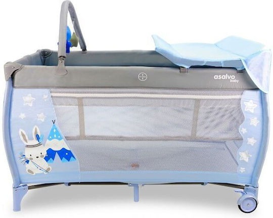 Asalvo Laufstall 2 Ebenen 125x77cm