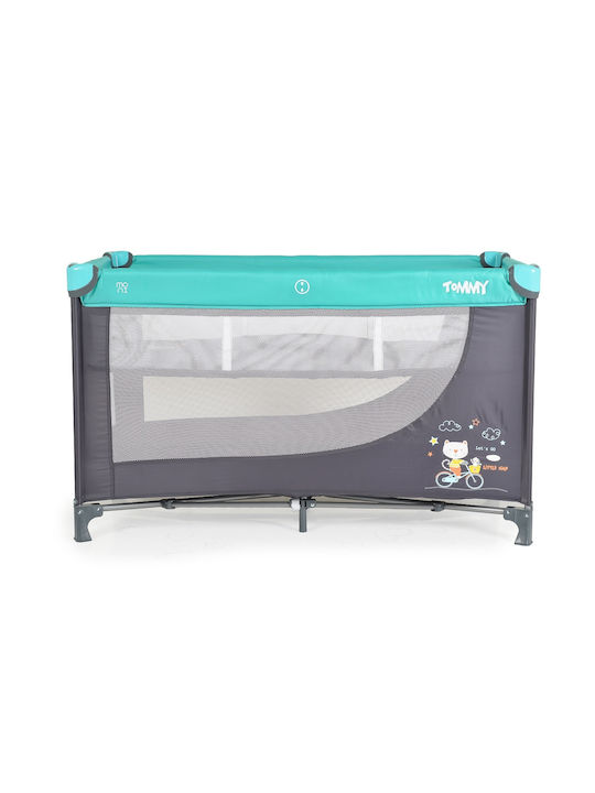 Cangaroo Tommy Playpen 2 Levels with Mattress Blue 120x60cm
