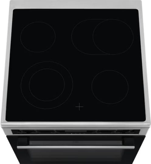 AEG Κουζίνα 73lt με Κεραμικές Εστίες Π59.6εκ. Inox