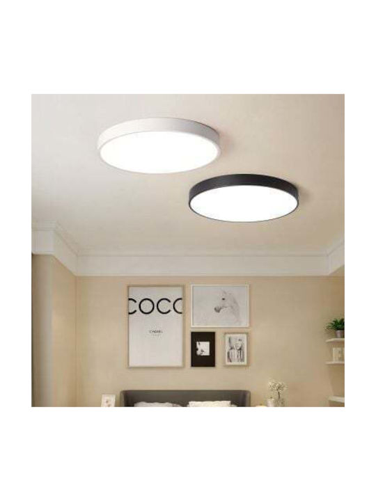 Vivalux Luka Ceiling Mount Light 50cm White with Integrated LED