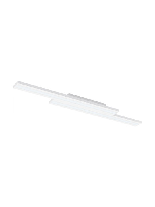 Eglo Saliteras Smart Ceiling Mount Light 116cm White with Integrated LED and Remote Control