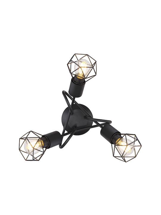 Globo Lighting Xara I Ceiling Mount Light 36cm Black with Socket E14