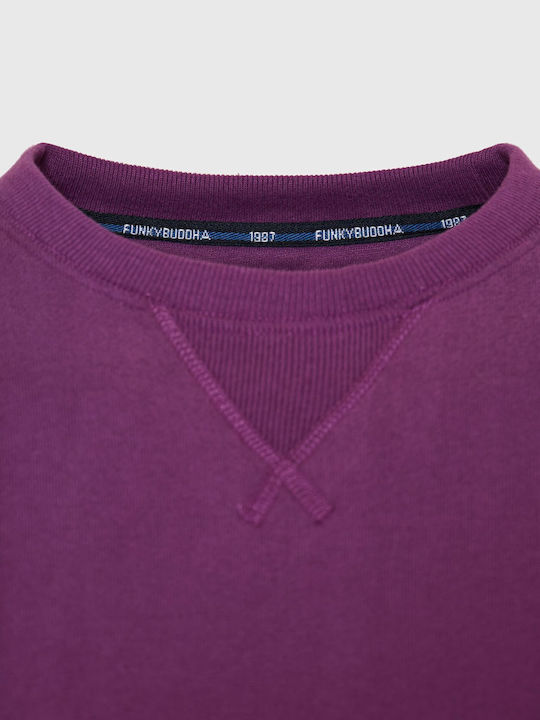 Funky Buddha Herren Sweatshirt Sunset Purple