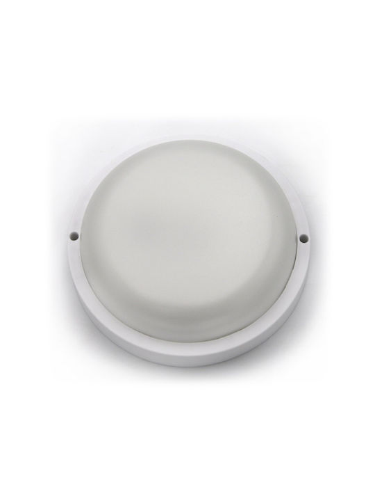 Adeleq Ceiling Mount Light Bathroom 20cm White with Integrated LED