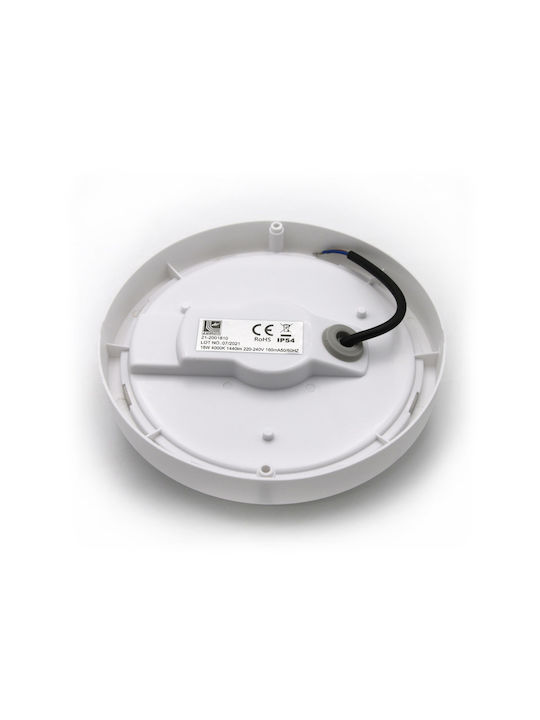 Adeleq Ceiling Mount Light Bathroom 20cm White with Integrated LED