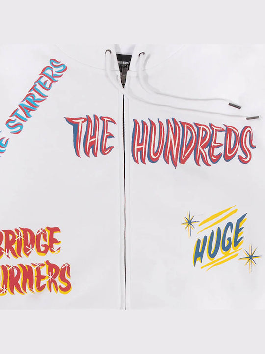 The Hundreds Men's Sweatshirt Jacket with Hood White