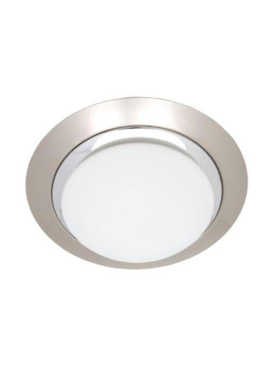 Spot Light Πλαφονιέρα Οροφής 18εκ. Ασημί με Ντουί G9