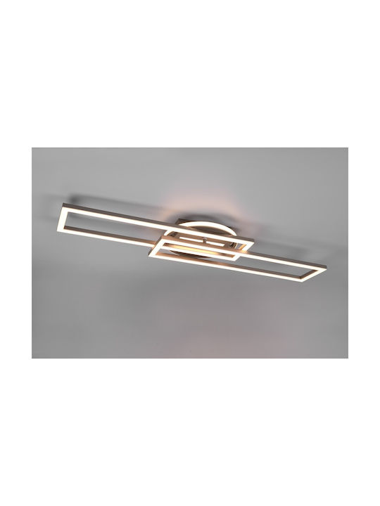 Trio Lighting Twister Πλαφονιέρα Οροφής 90.5εκ. Γκρι με Ενσωματωμένο LED και Τηλεχειριστήριο